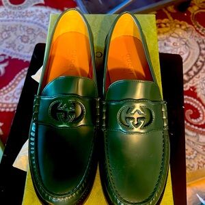 Green Gucci Loafers